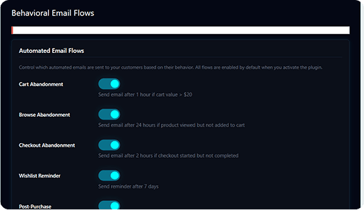 Smart behavioral triggers interface